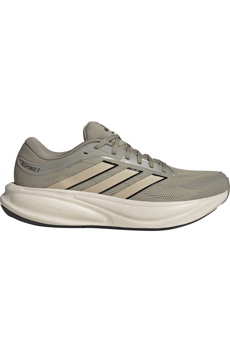 adidas Response 2 Running Shoe, Alternate, color, Cargo/ Carbon/ Silver Pebble