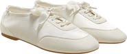 VIVAIA Square-Toe Lace-Up Satin Sneakerina
