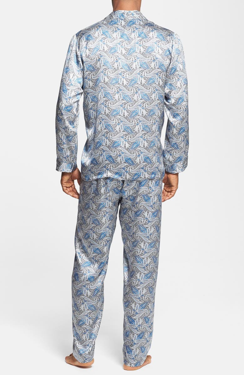 Majestic International 'Cypress' Silk Pajamas, Alternate, color, 