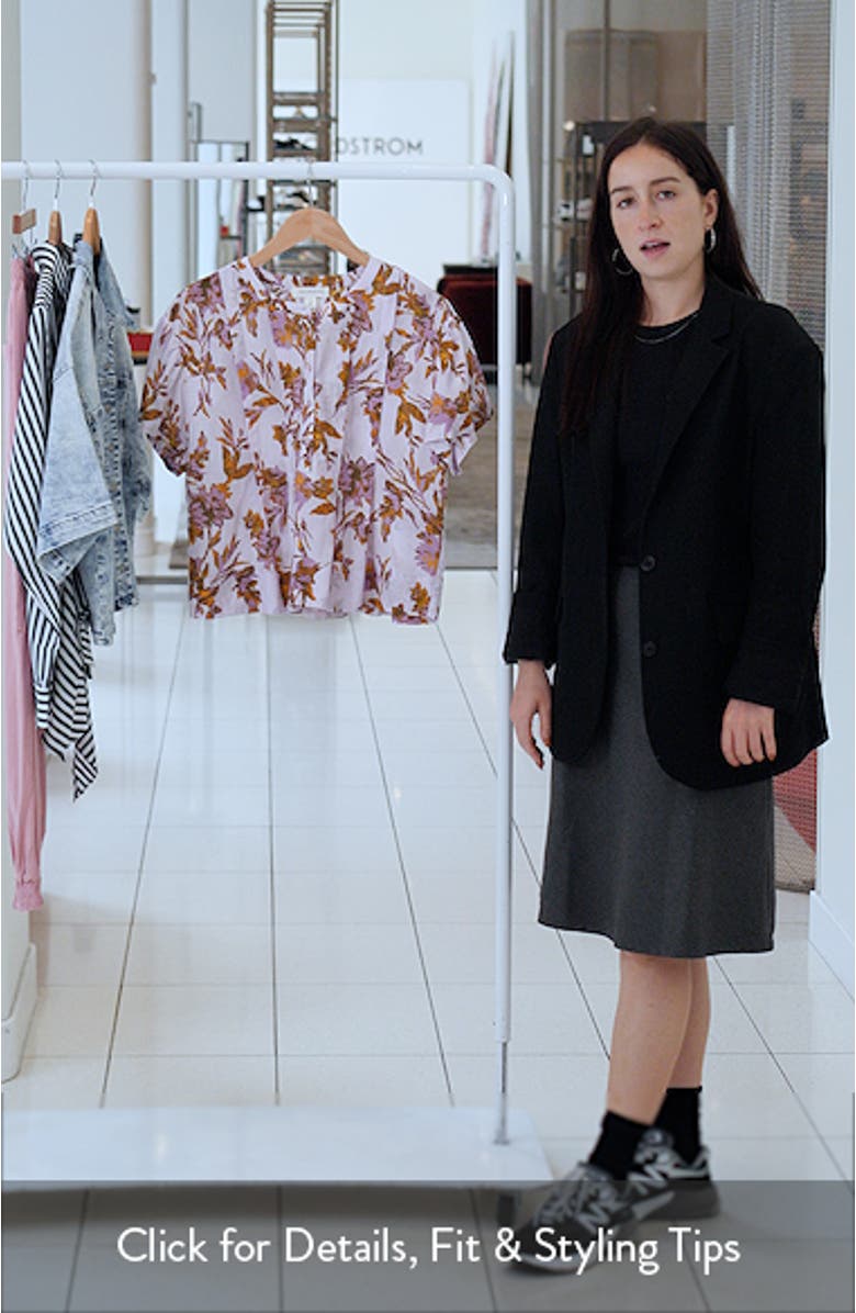 Floral Pleated Boxy Top, sales video thumbnail