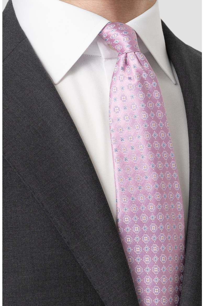 Floral Jacquard Silk Tie, Alternate, color, MEDIUM PINK