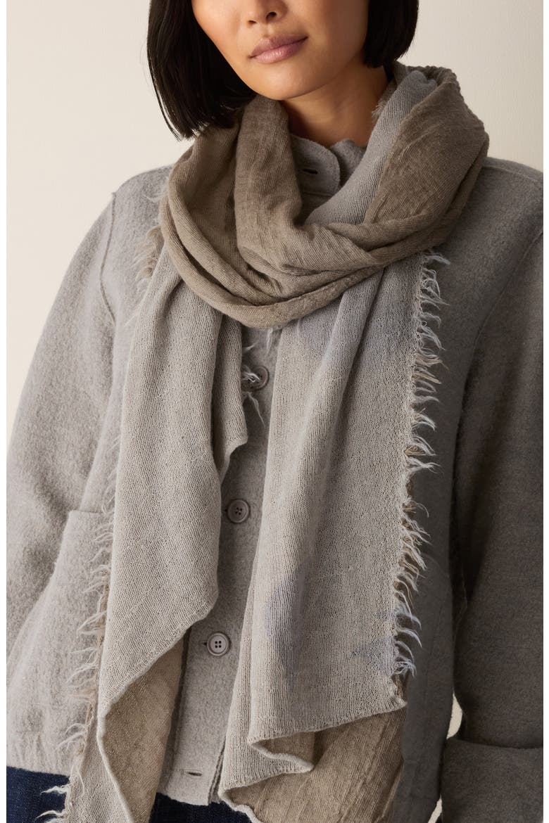 Textured Alpaca & Silk Scarf, Alternate, color, TWINE