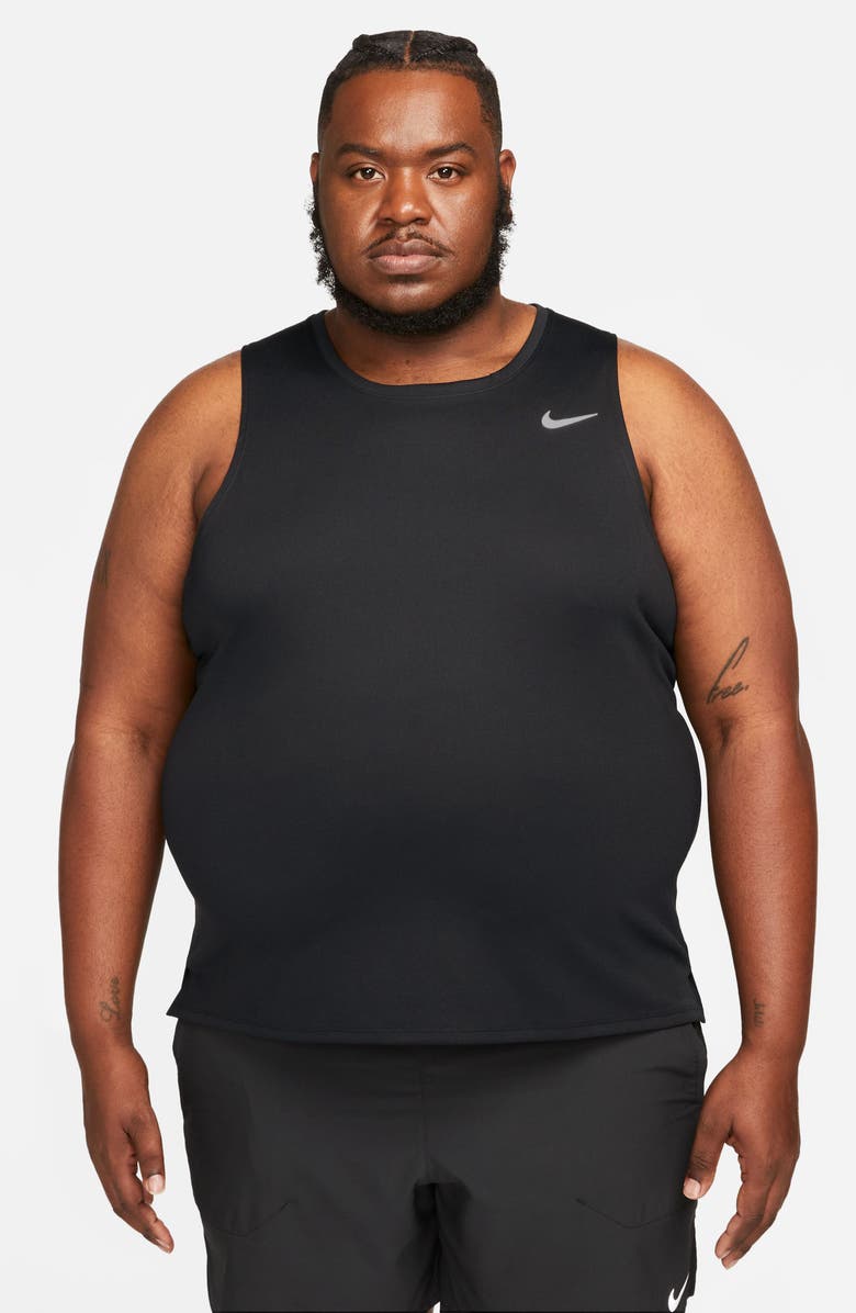 Nike Dri-FIT Running Tank, Alternate, color, Black/ Reflective Silver