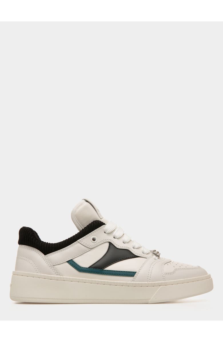 Bally Plain Calf Leather Raise Sneaker, Main, color, White