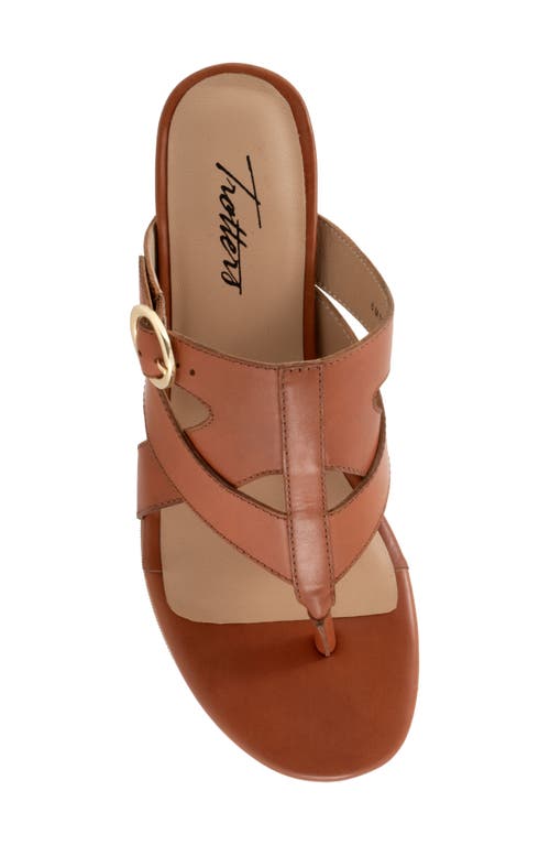 Trotters Nikki Kitten Heel Flip Flop In Luggage