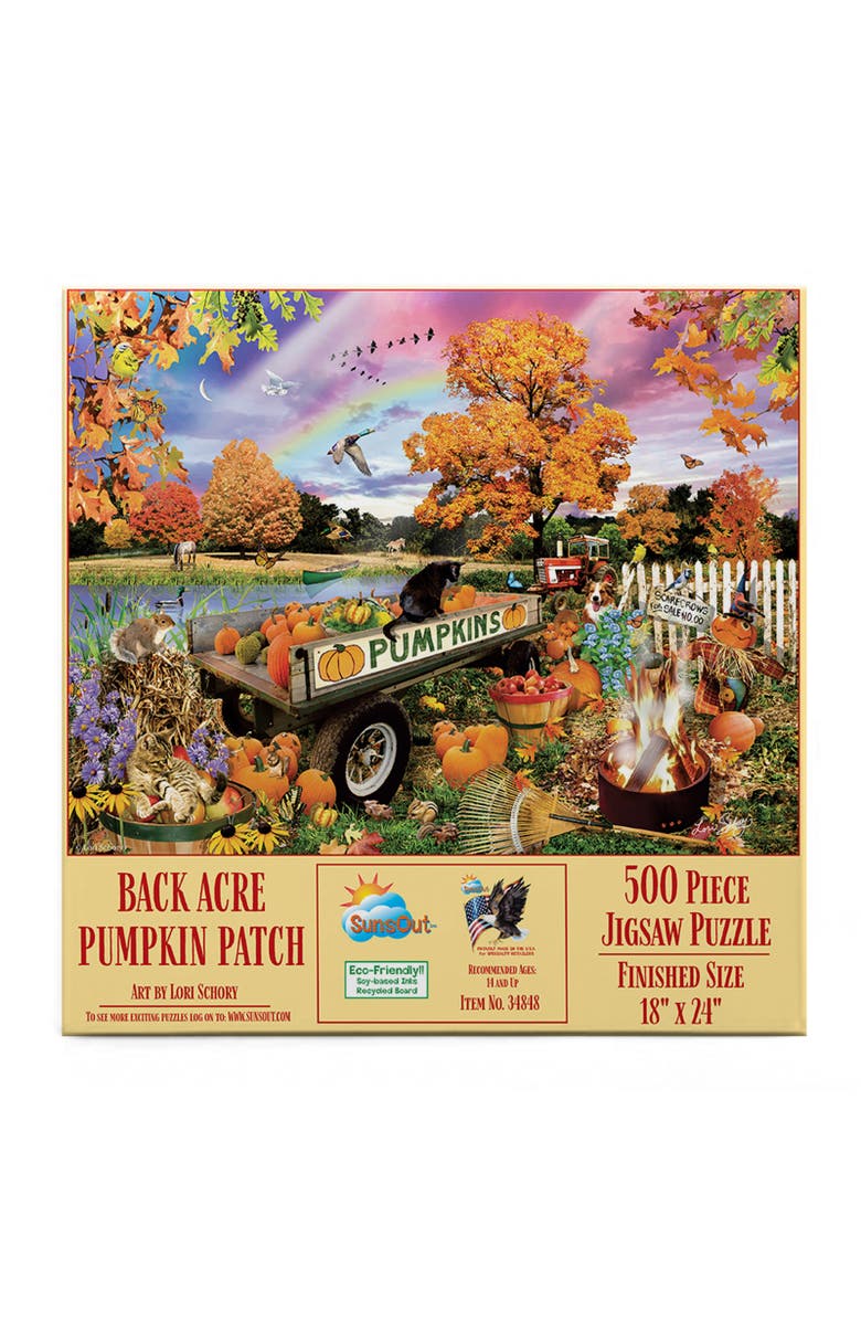Sunsout Back Acre Pumpkin Patch 500 piece Jigsaw Puzzle for Adults, Alternate, color, Multicolor