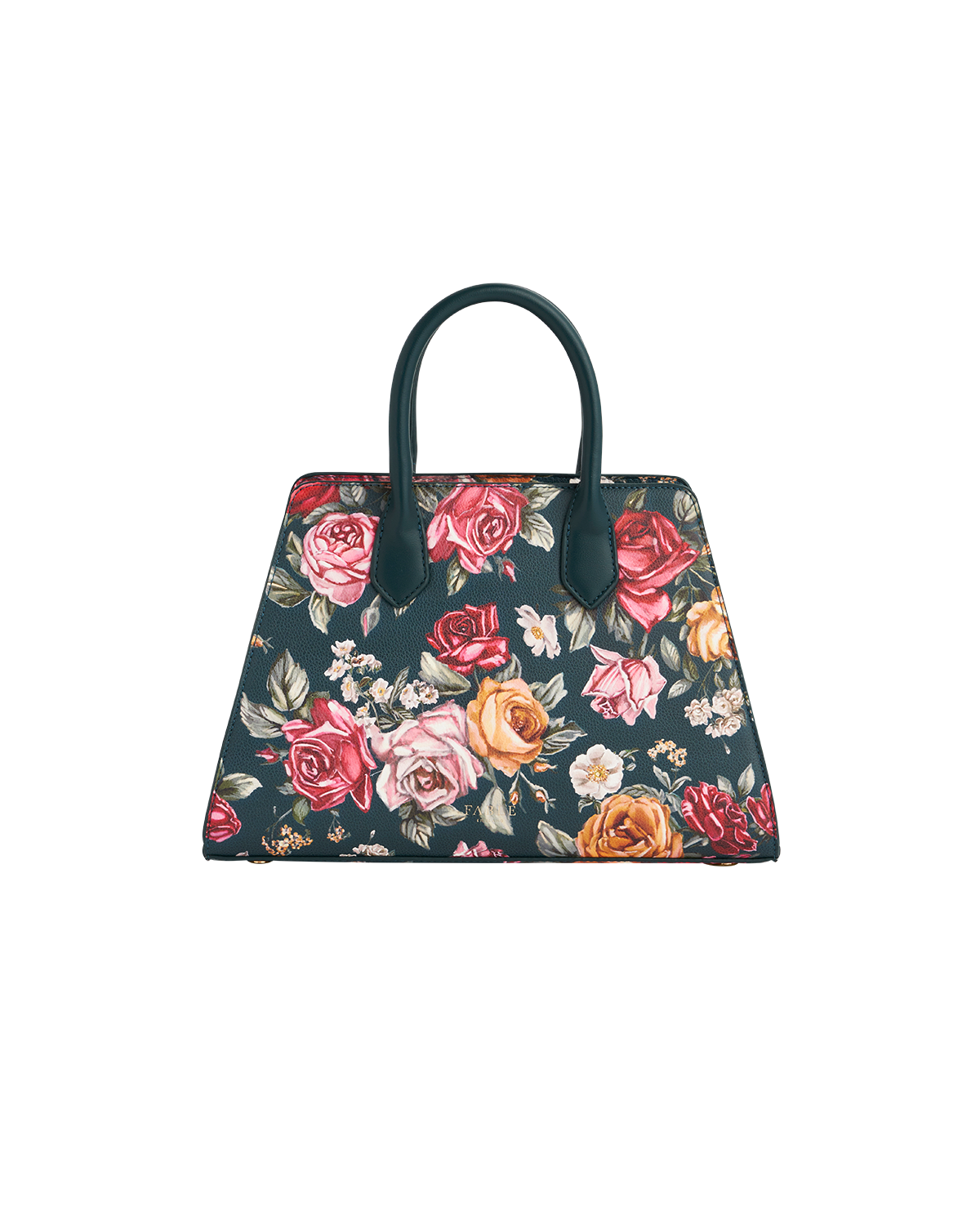 Fable England Roses Teal Structured Medium Tote, Alternate, color, Teal