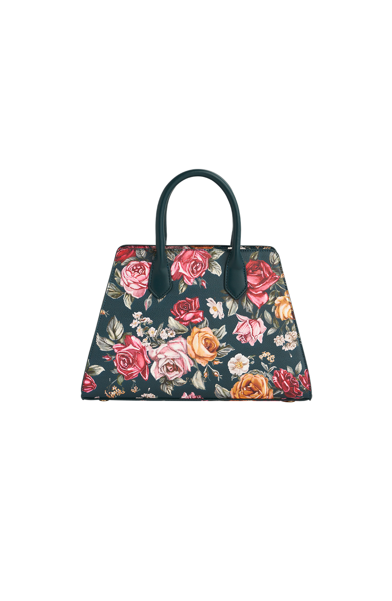 Fable England Roses Teal Structured Medium Tote, Alternate, color, Teal
