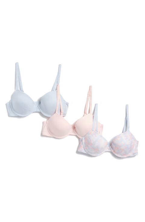 Assorted 3-Pack Brushed Microfiber Bras