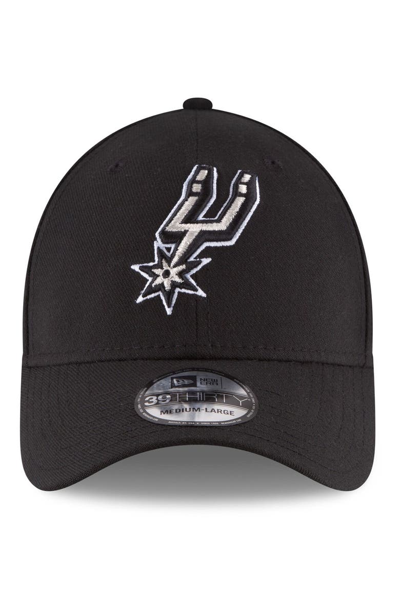 New Era Men's New Era Black San Antonio Spurs Team Classic 39THIRTY Flex Hat, Alternate, color, 