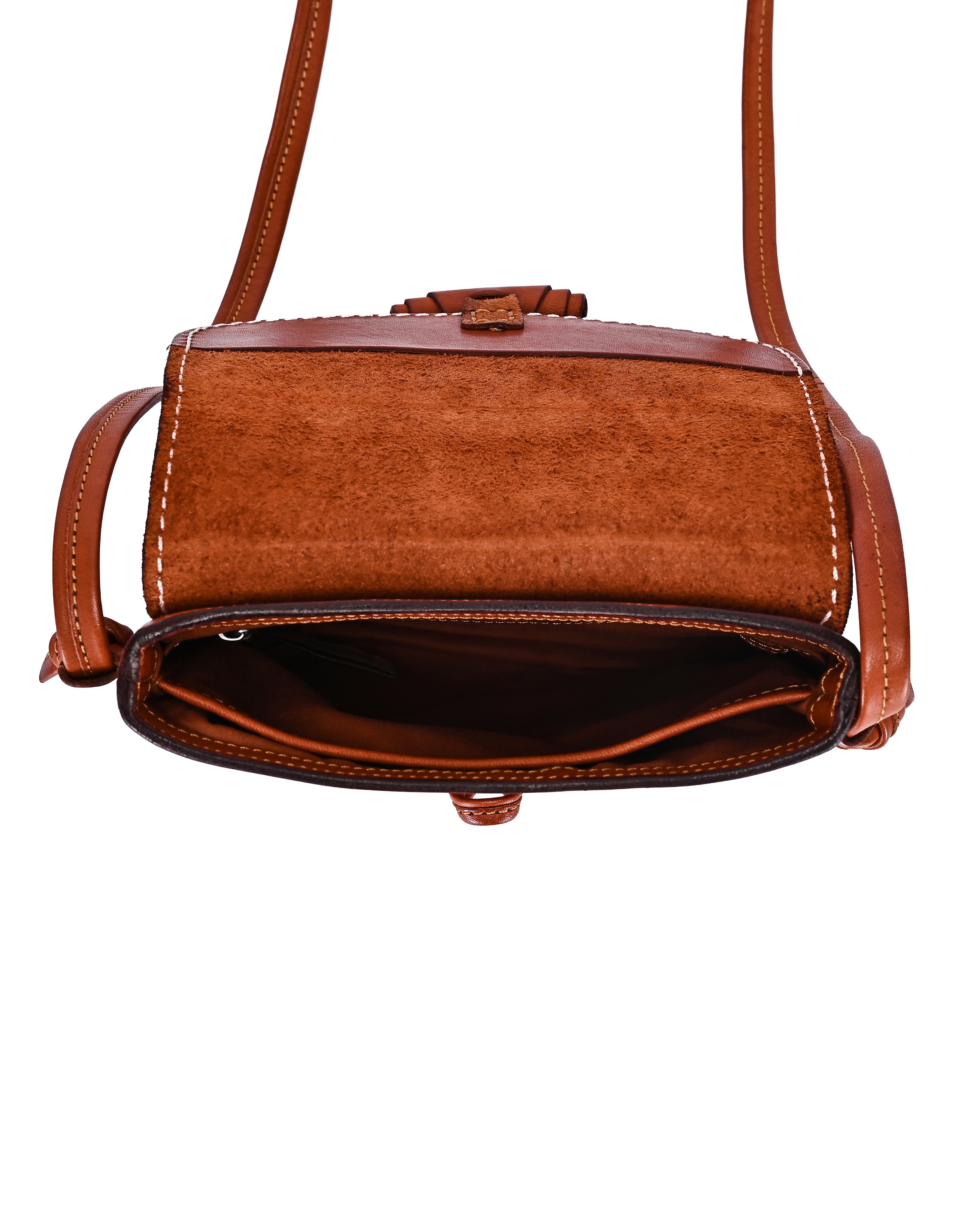 Ixia Genuine Leather Minimal Everyday Crossbody, Alternate, color, Cognac