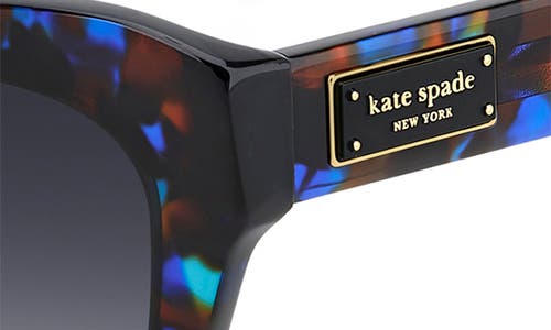 Kate Spade New York Daina 51mm Gradient Cat Eye Sunglasses In Blue Havana/dark Grey Sf