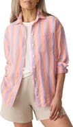 Faherty Laguna Stripe Linen Button-Up Shirt