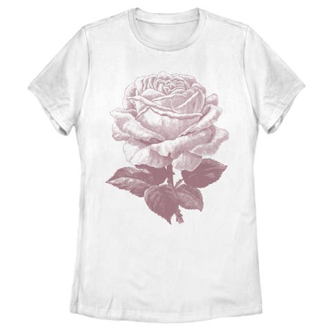 Women's Lost Gods Rose Sketch  Graphic T-Shirt