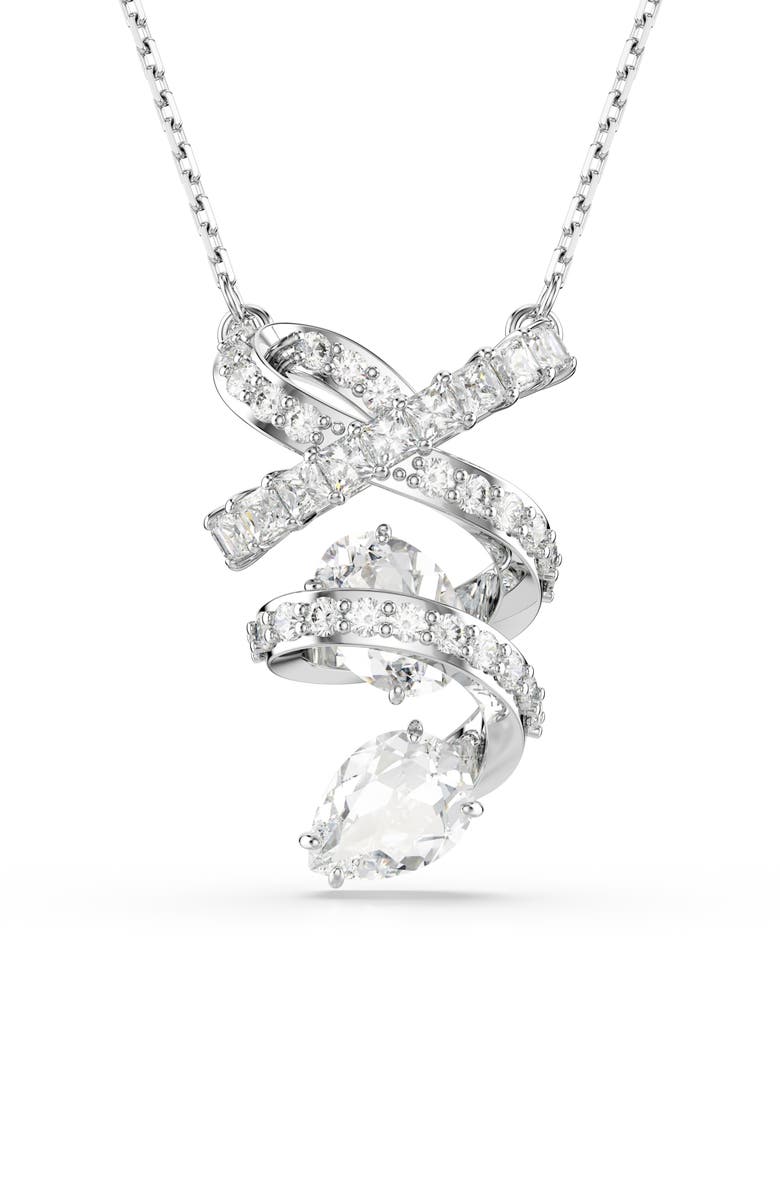 Swarovski Hyperbola Spiral Pendant Necklace, Main, color,