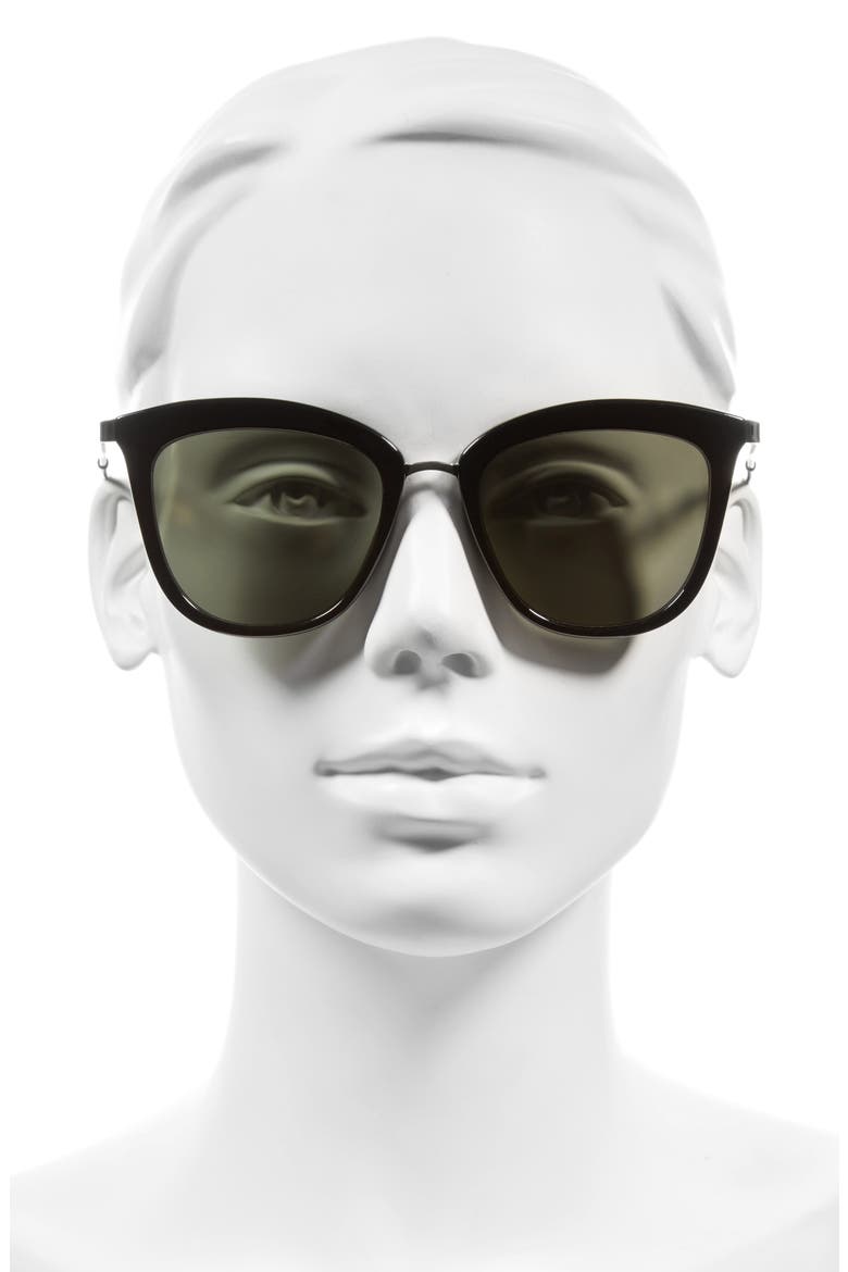 Caliente 53mm Cat Eye Sunglasses, Alternate, color, BLACK/ GOLD
