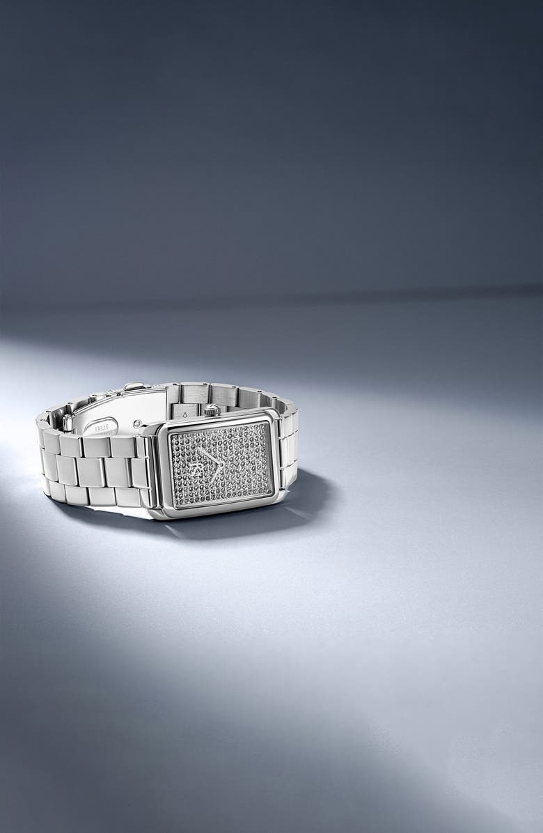 Sif Jakobs Jewellery Watch Santina with white zirconia, Alternate, color, Stainless Steel Silver