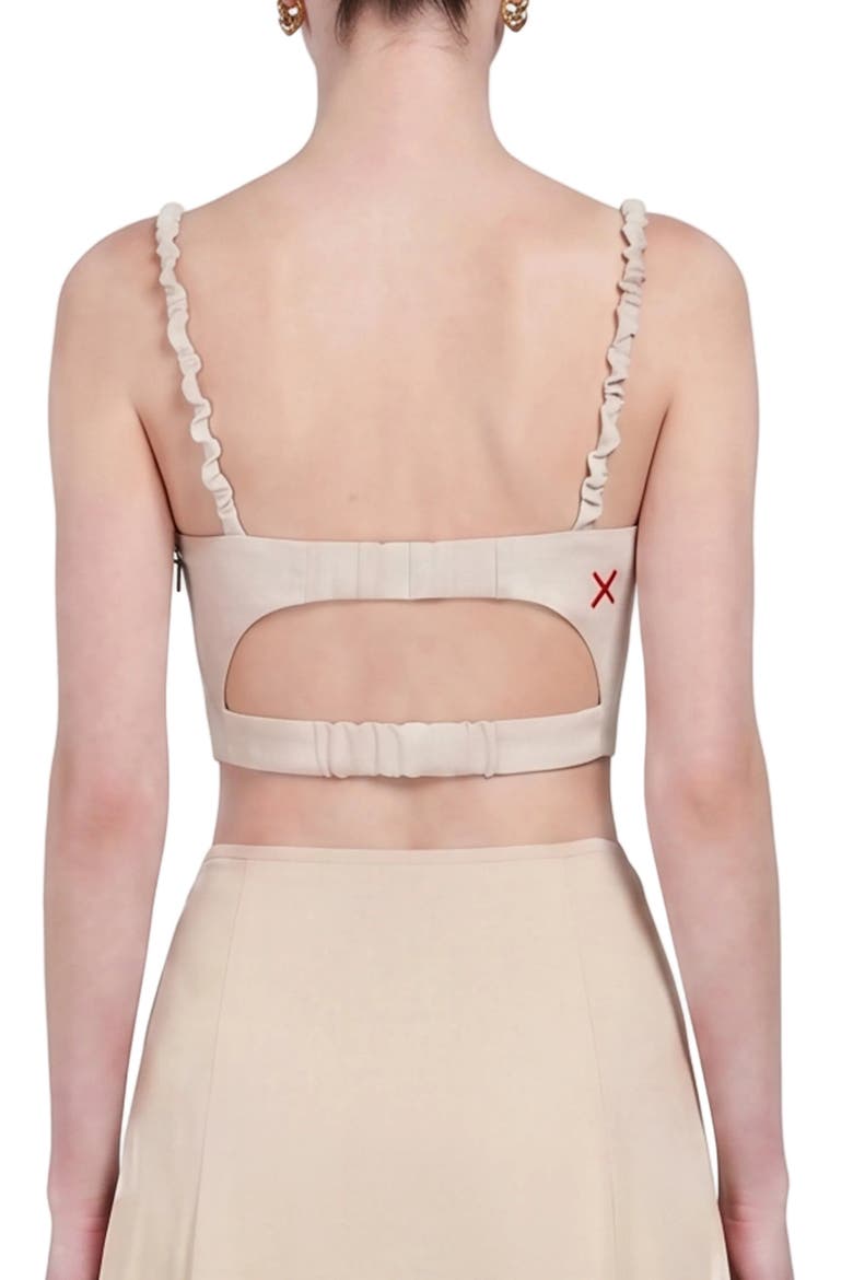 The Party Edit Lace Panel Contrast Bra, Alternate, color, Beige