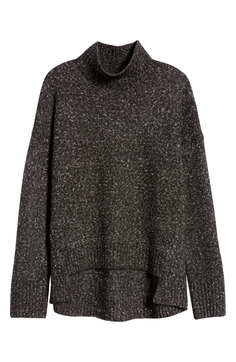 Treasure & Bond Women's Marled Mock Neck High-Low Tunic Sweater, Alternate, color,