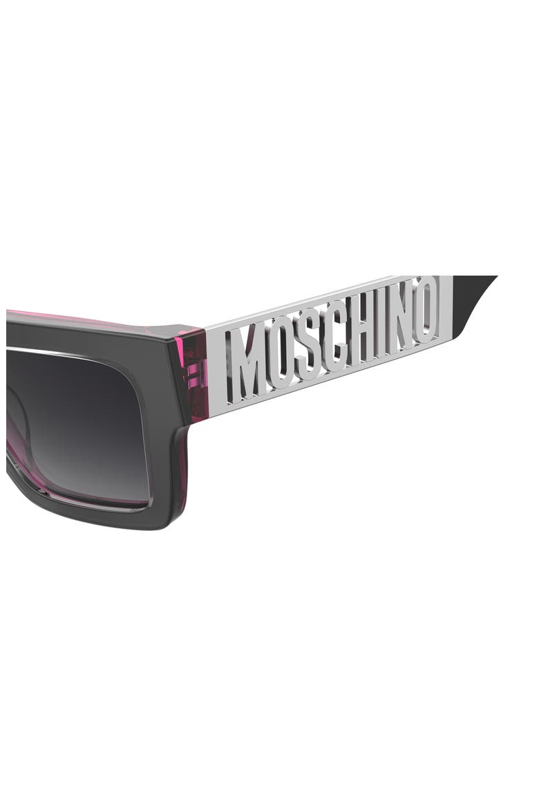 MOS171/S 53mm Gradient Rectangular Sunglasses, Alternate, color, METALIZED GREY