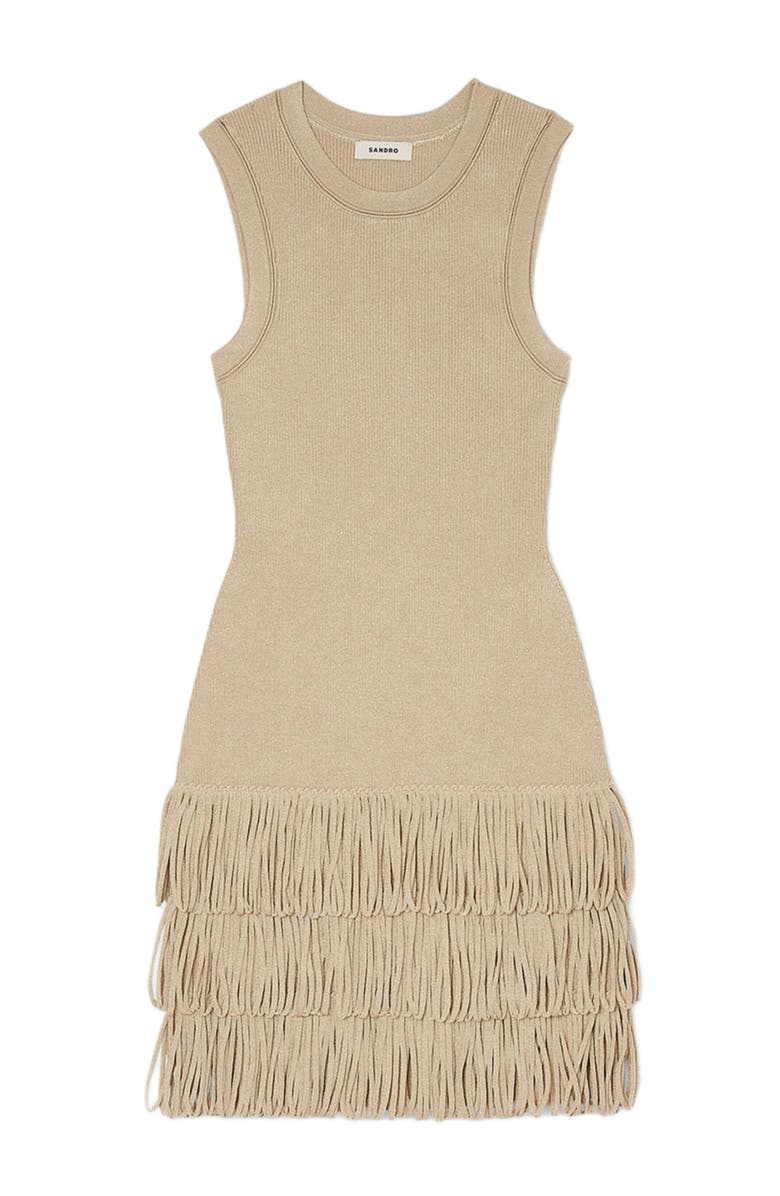 SANDRO Mini knit dress, Alternate, color, 