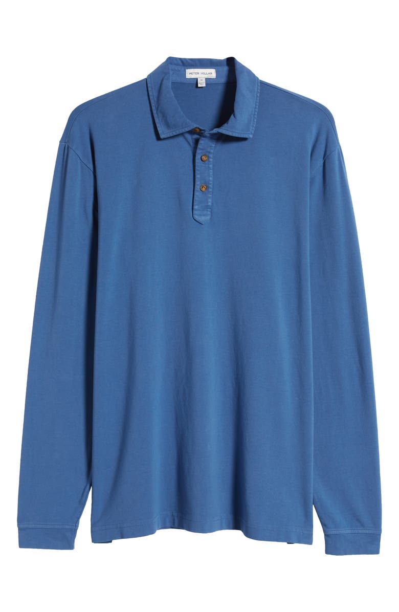 Peter Millar Lava Wash Long Sleeve Pima Cotton Polo, Alternate, color,