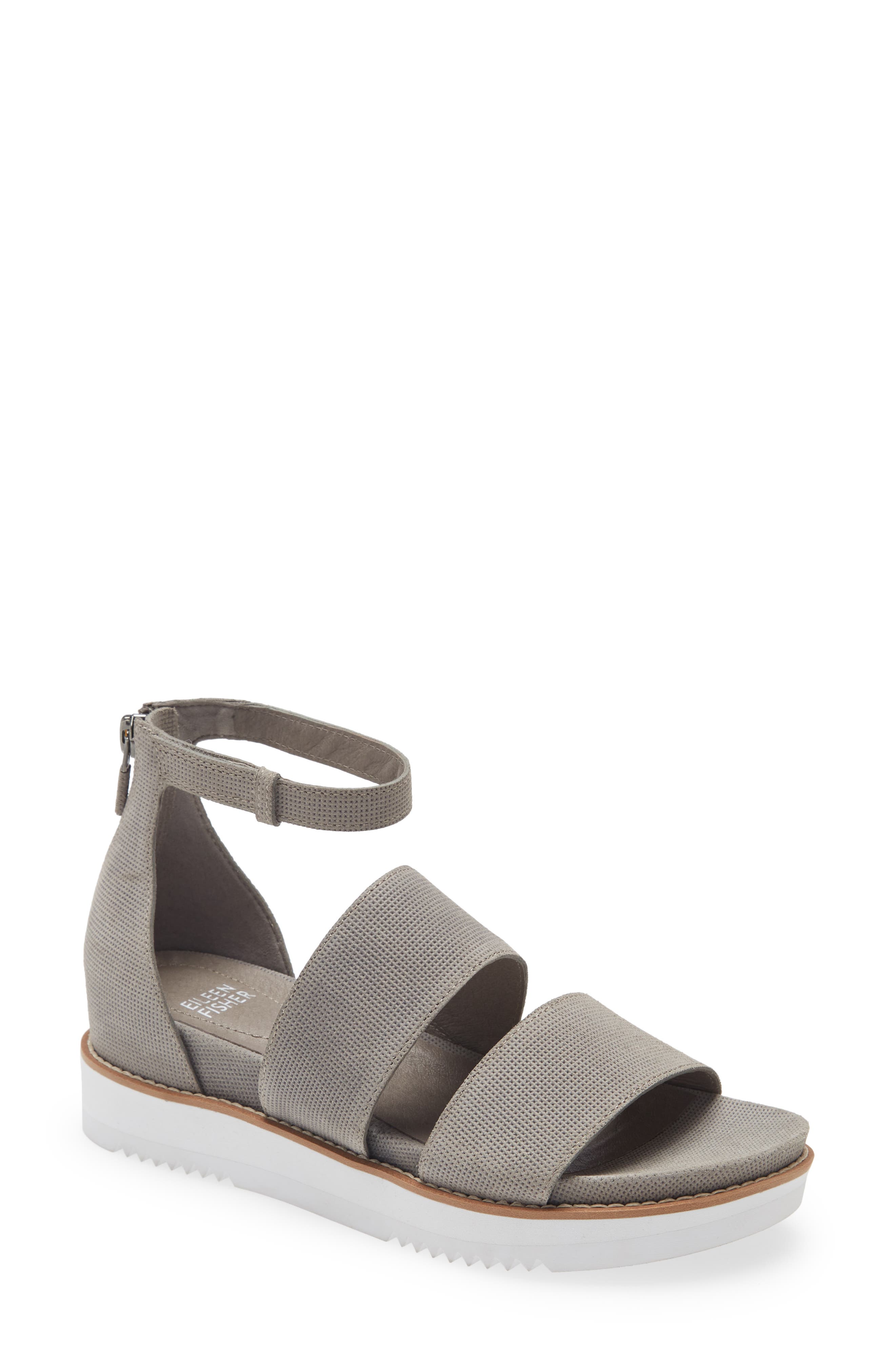 Keno Platform Sandal, Main, color, MOON LEATHER