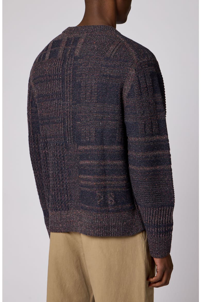 Marled Colorblock Cardigan, Alternate, color, SLATE