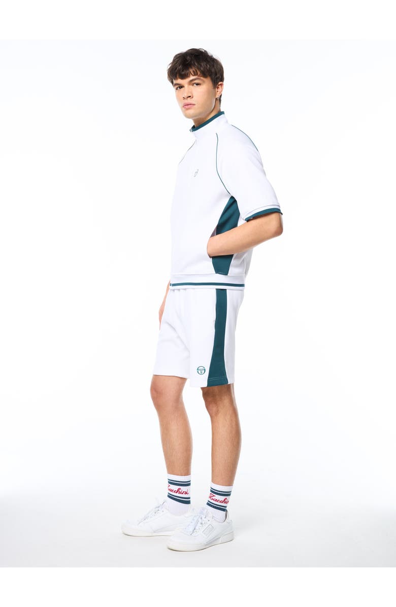 Sergio Tacchini Pannello Short Sleeve Track Jacket, Alternate, color, Brilliant White