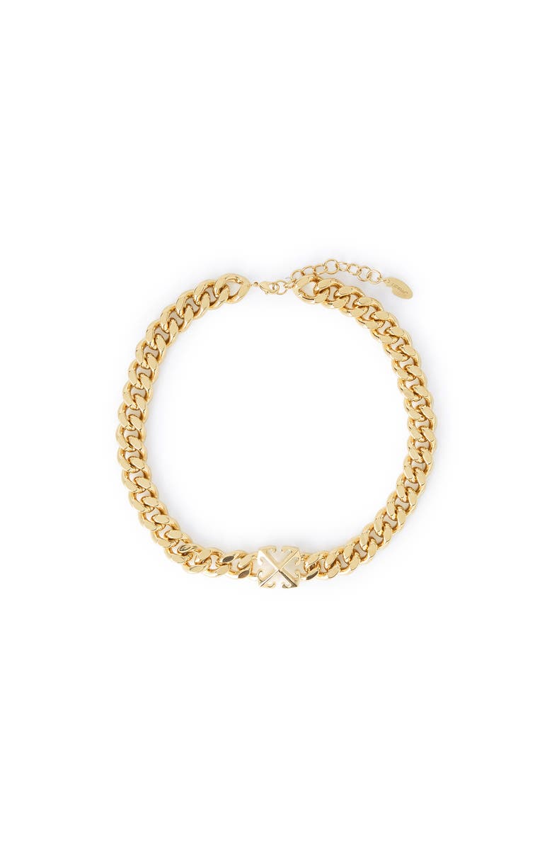 OFF WHITE Women's Round Arrow Necklace, Main, color,