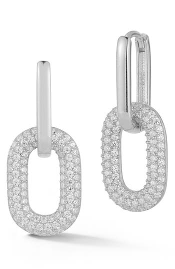 Chloe & Madison Chloe And Madison Link Drop Earrings In Metallic