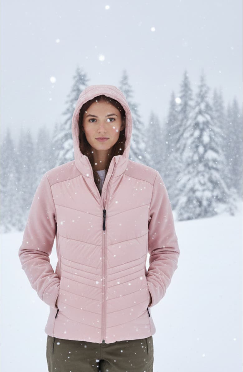 CANADA WEATHER GEAR Women's Hybrid Puffer Jacket, Alternate, color, Festival Bloom