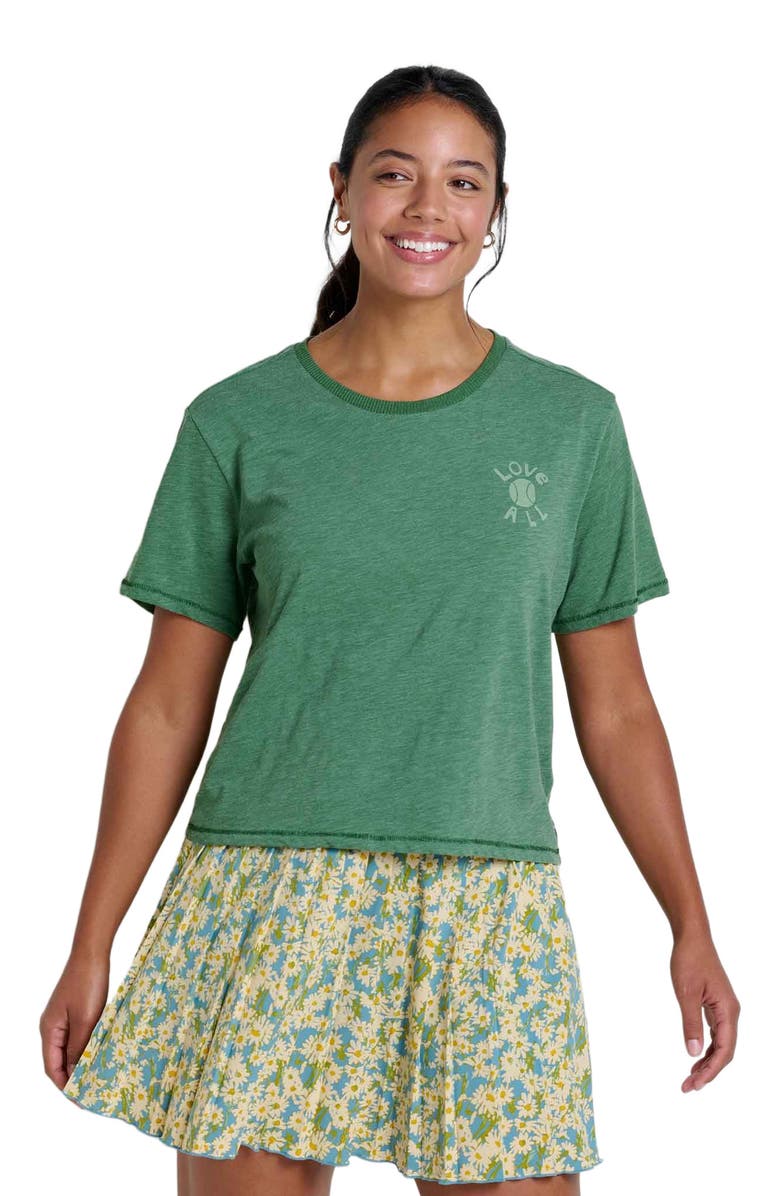 Toad & Co Women's Boundless Jersey Short Sleeve Crew, Alternate, color, Pasture Love All