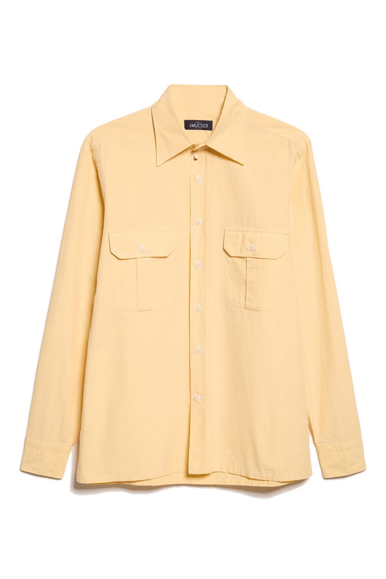 Button-Up Work Shirt, Main, color, YELLOW