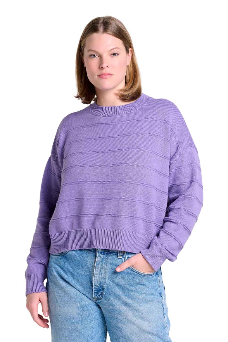 Bianca II Crew Sweater, Alternate, color, Pansy