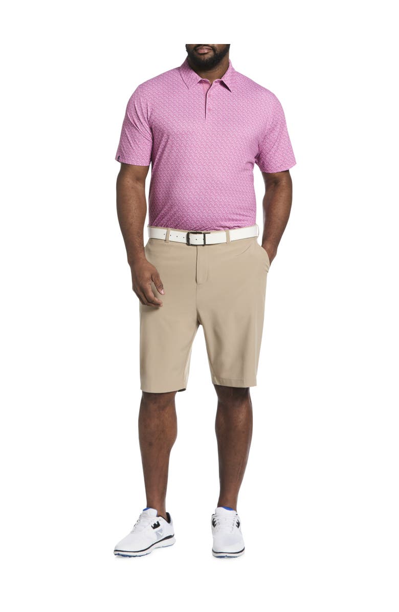 Callaway Big & Tall Chevron Print Polo Shirt V2, Alternate, color, Rose Bouquet