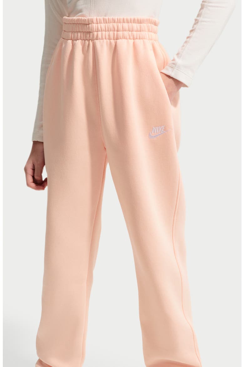 Kids' Club Fleece Joggers, Alternate, color, ARCTIC ORANGE/ WHITE