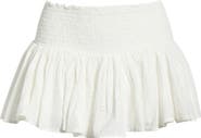 BDG Urban Outfitters Immy Eyelet Smocked Bubble Miniskort
