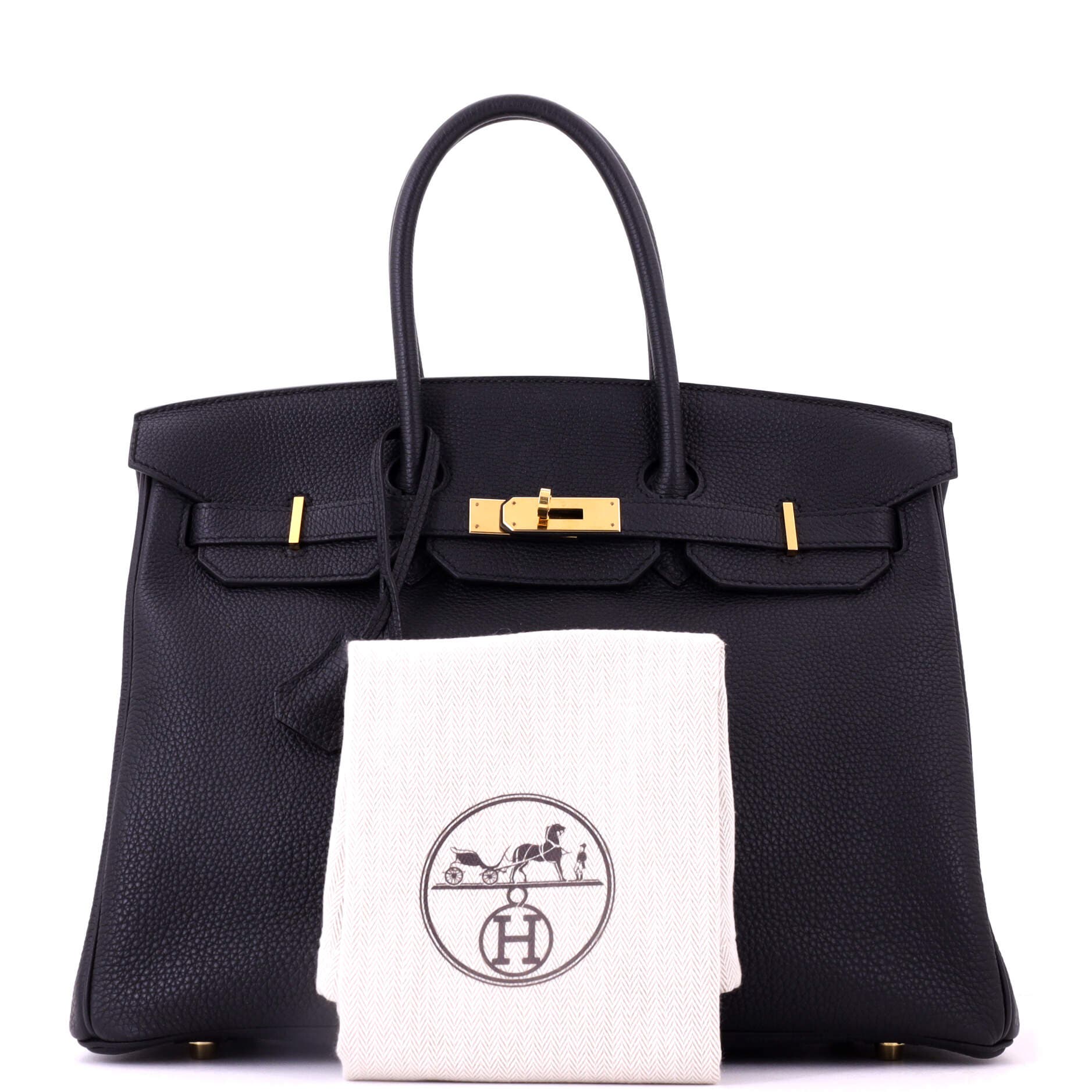 Pre-Owned Hermes Birkin Handbag Black Togo with Gold Hardware 35, Alternate, color, Noir