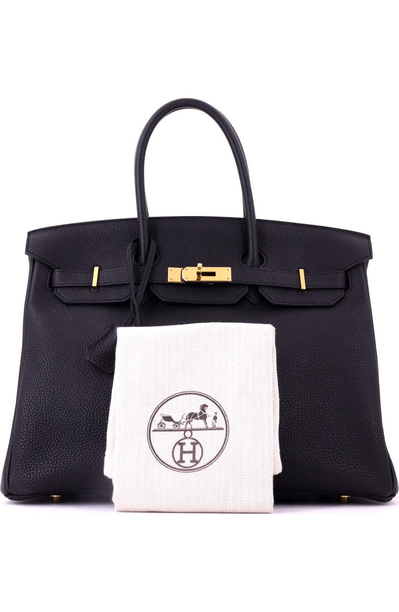 Pre-Owned Hermes Birkin Handbag Black Togo with Gold Hardware 35, Alternate, color, Noir