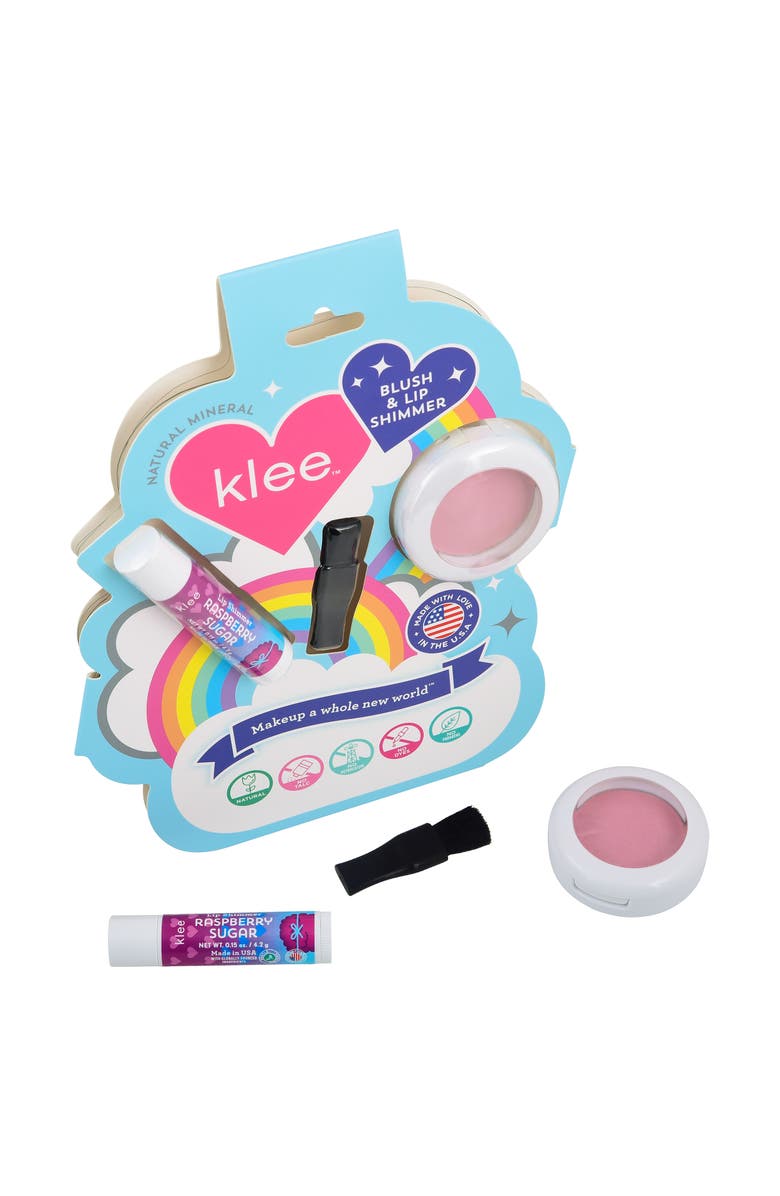 Klee Naturals Cotton Candy Whisper - Kids' Blush and Lip Shimmer Set, Main, color, Pink