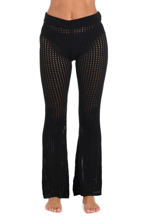 Resort Open Stitch Cover-Up Pants