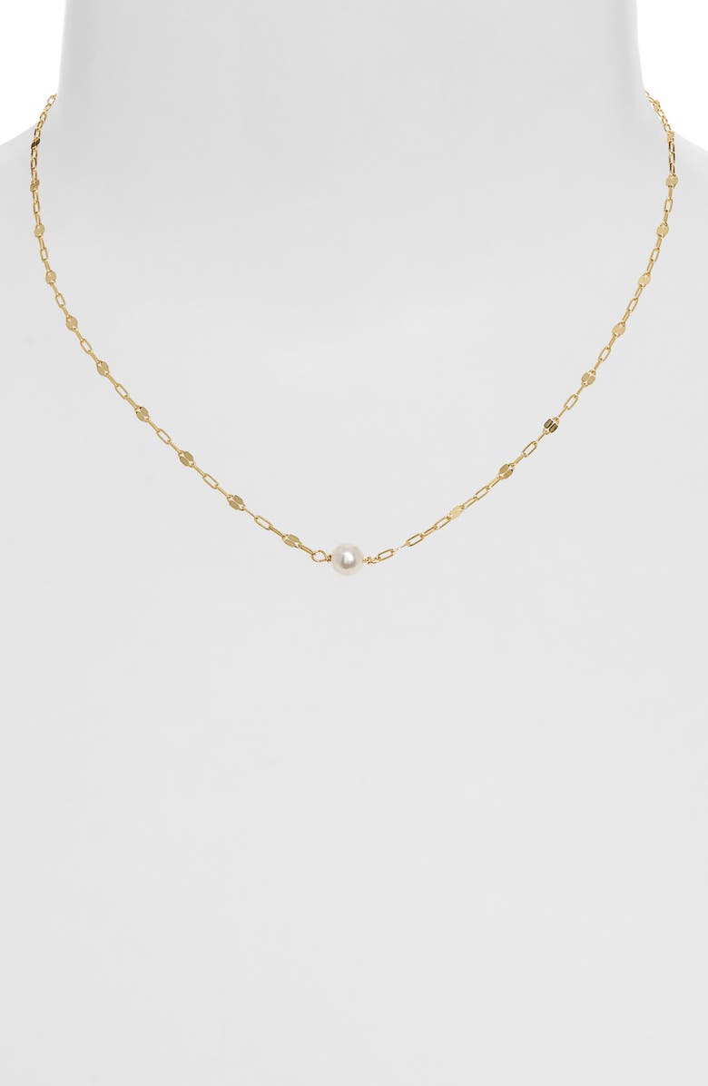 ARGENTO VIVO Faux Pearl Oval Link Chain Necklace, Alternate, color, Gold