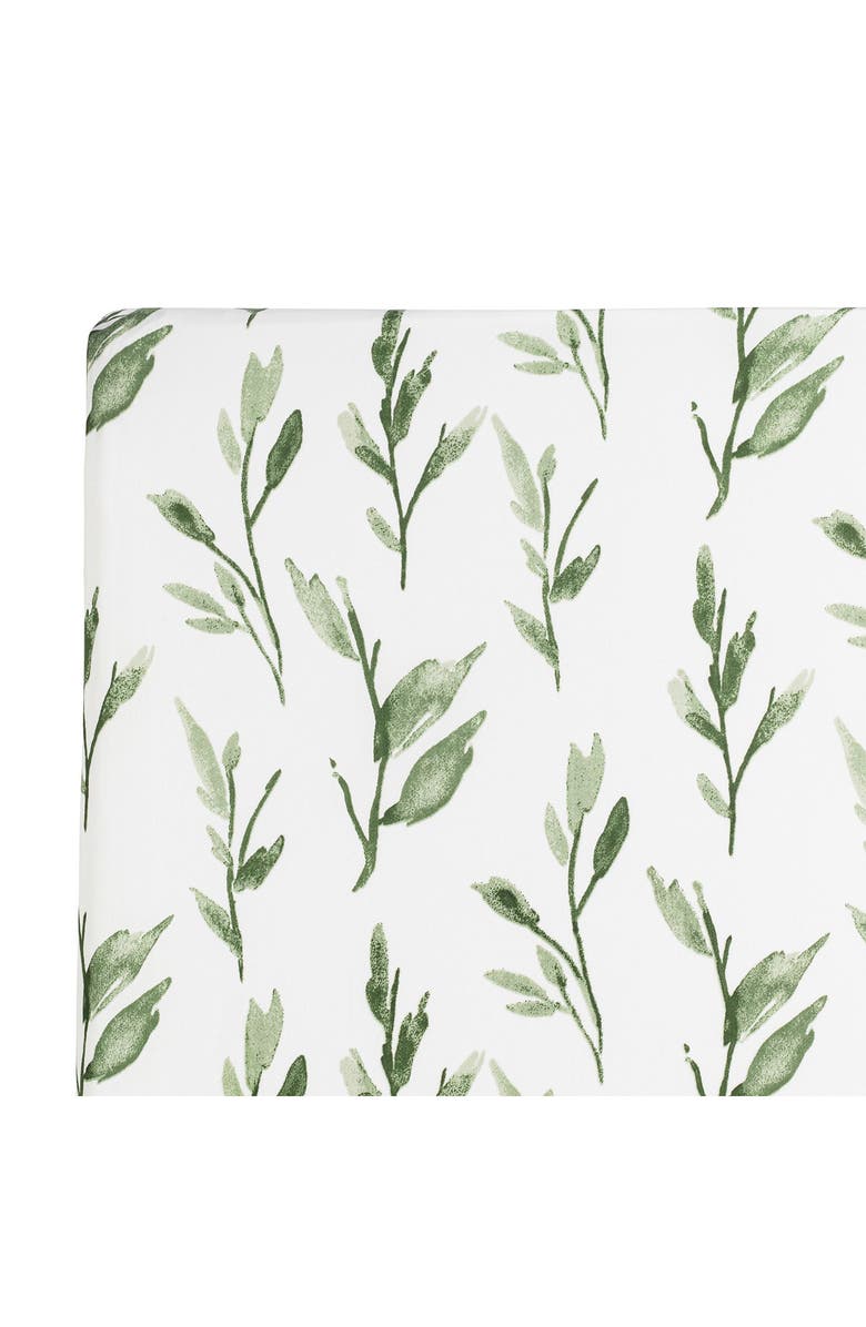 CRANE BABY Cotton Sateen Fitted Crib Sheet, Alternate, color, White