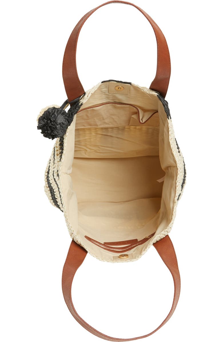 Sole Society 'Sherwood' Straw Beach Tote, Alternate, color,