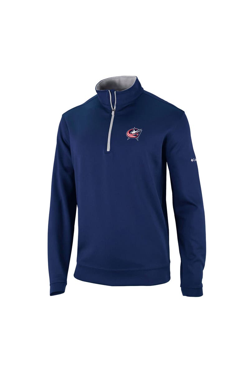 Columbia Men's Columbia Navy Columbus Blue Jackets Wickham Hills Omni-Wick Quarter-Zip Jacket, Alternate, color, Navy