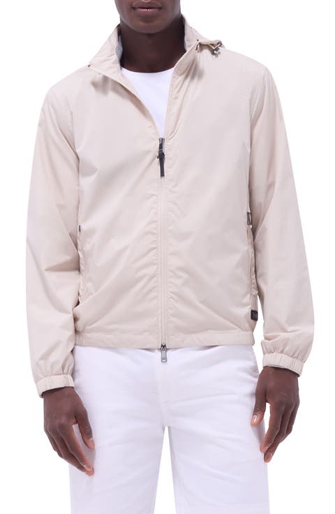 Water Repellent Packable Jacket with Removable Hood