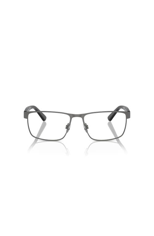 Polo Ralph Lauren 56mm Rectangle Optical Glasses In Gray