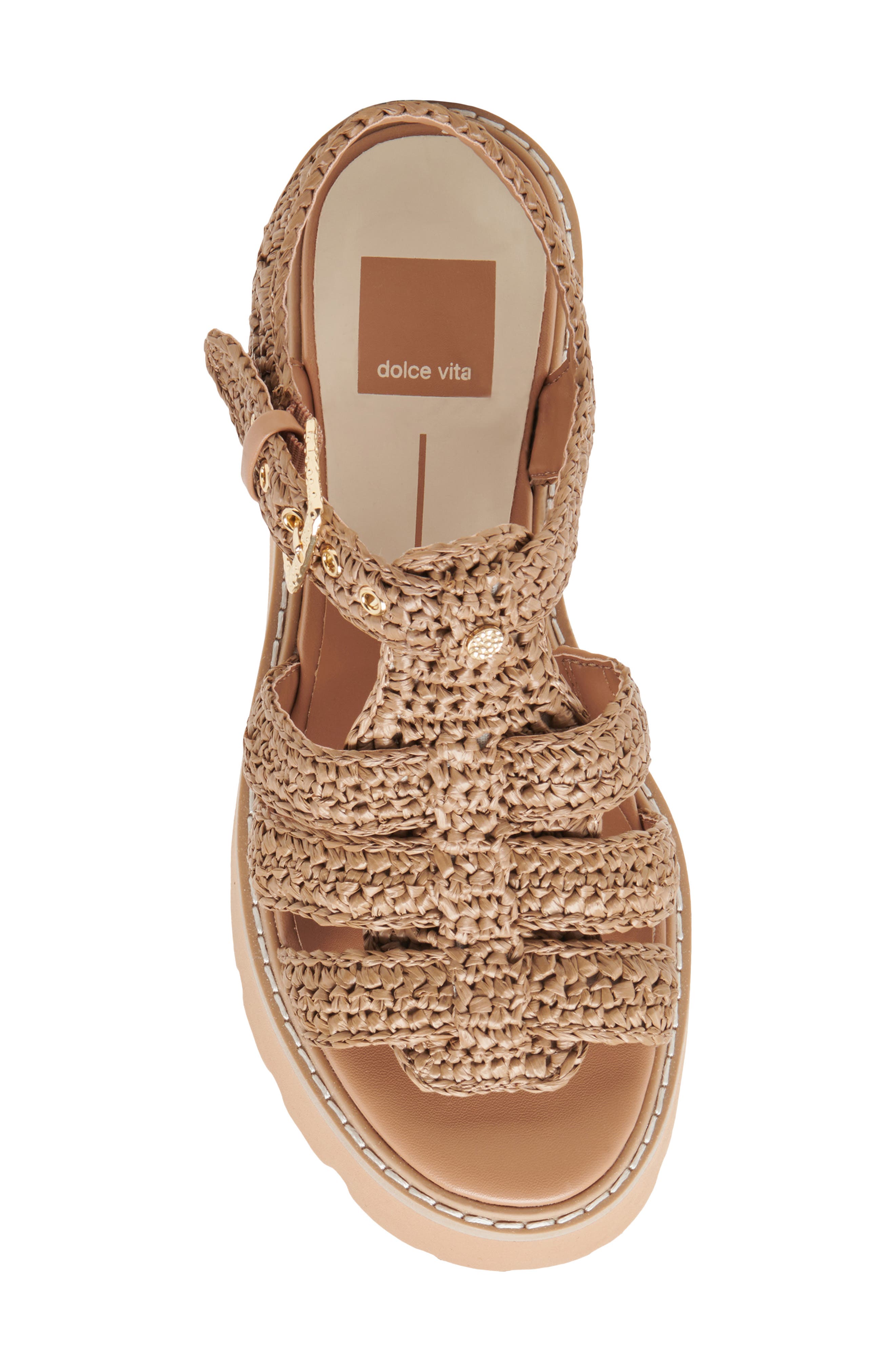 Latice Strappy Sandal, Alternate, color, COCOA KNIT