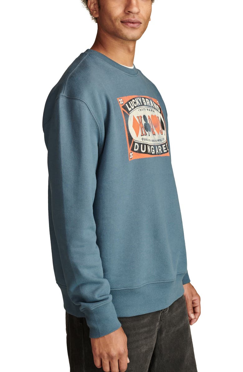 Lucky Brand Poker Label Cotton Graphic Sweatshirt, Alternate, color, 